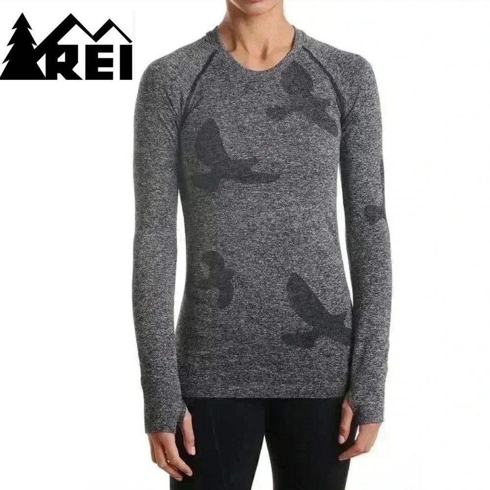 OISELLE Flyte Long Sleeve Women’s M Heather Gray/Black